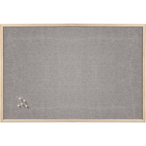 Zeller tablero de corcho gris 60 x 80 cm en lino