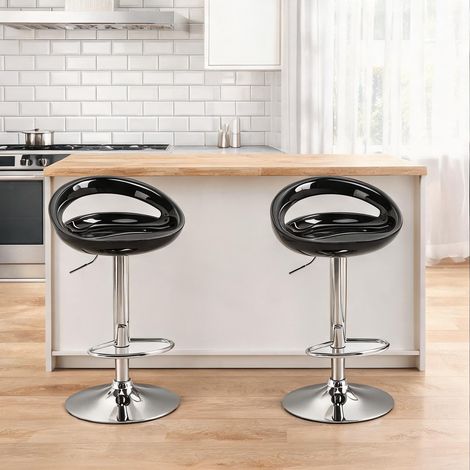 Tabouret de bar nero en metallo ABS 46 x 41 x 76 cm (1/5)