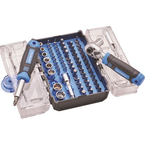 Faithfull 78 Piece Magnetic Screwdriver Bit & Socket Set Bike Tools XMS25SDSET78