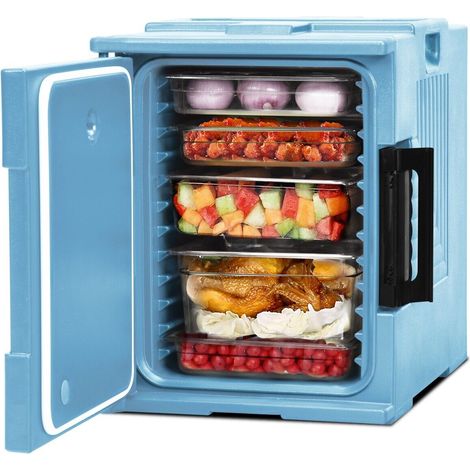COSTWAY Portable Insulated Food Pan Carrier End-Loading Food Warmer 6 Full-size Pans (1/5)
