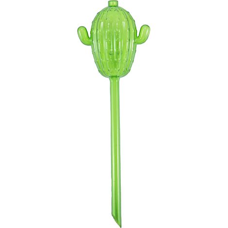 Lot de 2 boules d'arrosage automatiques, 100 ml (3,38 oz), petites boules d'arrosage en plastique en forme de cactus (vertes) (1/5)