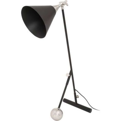 Lampe à Poser Industriel "Celeste" 76cm Noir & Argent (1/2)