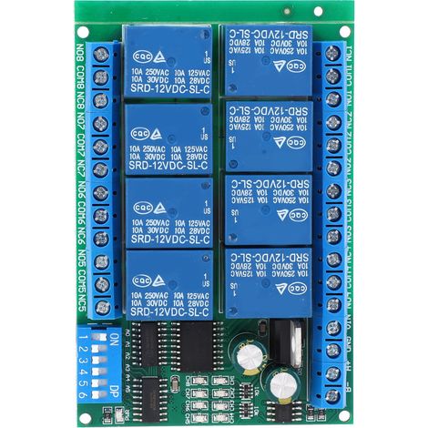 DC 12V 8 Channel RS485 Relay Command Programmable Control Module Board (1/5)