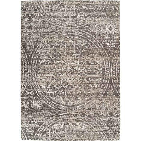 Tapis Tissé Ethnique à Poils Plats "Davio" Gris 80 x 150 cm (1/5)