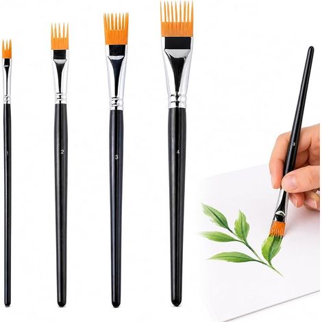 Brush Set, Acrylic Paint Brush, Acrylic Paint Brush, Multiple Lines Simultaneously, Texture Acrylic, Watercolour Oil (1/4)