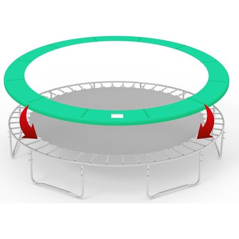 GALACTICA 14FT Outdoor Round Trampoline Replacement Pad Spring Cover Safety Padding Green