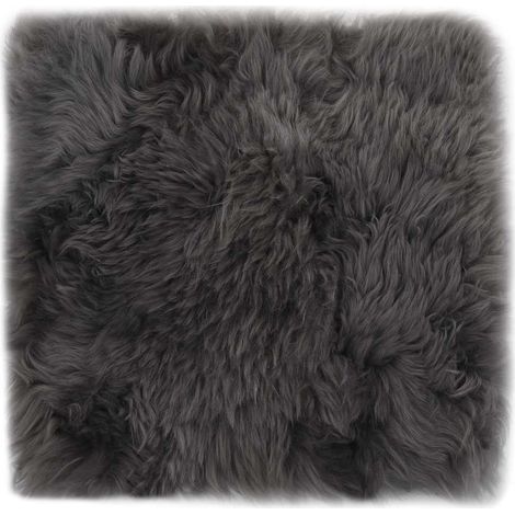 Maison Exclusive - Coussins de chaise lot de 2 Gris clair 40x40cm Mouton véritable
