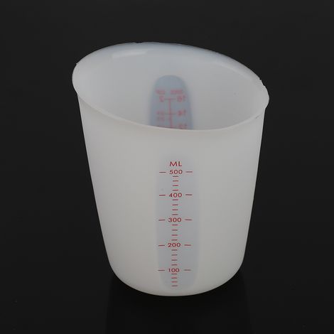 Gobelet doseur en silicone souple transparent 500 ml, tasse à lait semi-perméable visuelle (1/5)