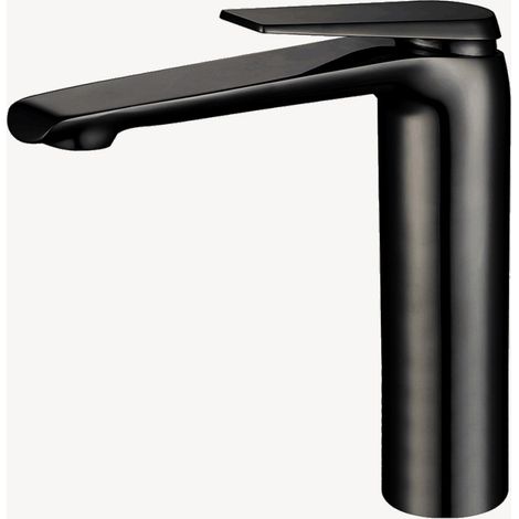 Robinet mitigeur lavabo mi-haut Noir - Ptolémée