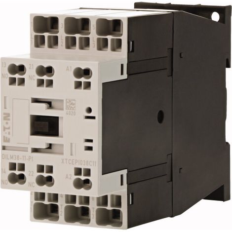 Contacteur puissance 3 380 400V 18.5KW 1 F 1 O 230V 50/60Hz Bornes Push In 000199672 EATON DILM38 11(230V50/60HZ) PI