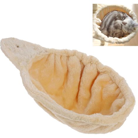 Hamac pour chat en forme de cuillère – Doux et résistant aux rayures – Lavable en machine – Diamètre 35 cm pour chats jusqu'à 20 kg (1/5)