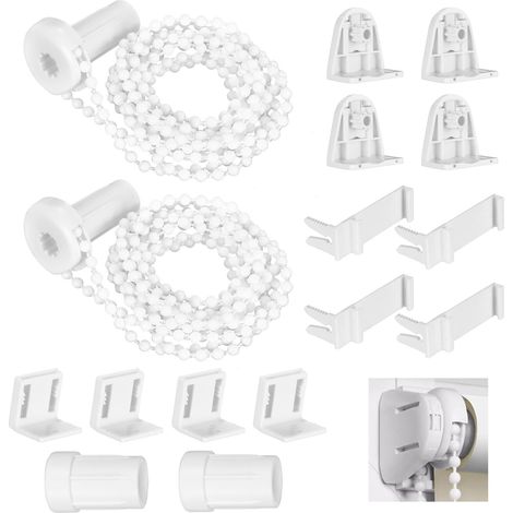 Fixation pour Store Enrouleur, Stores Enrouleurs sans Percage Ensemble de Support et Mecanisme de Réparation Compatible 17 mm pour Volet Roulant Intérieur et Cordon de Chaîne (1/5)