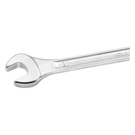 Facom – Clé mixte longue 22mm – Tête ouverte inclinée 15° – Longueur 368mm – Finition chrome satiné – Outil professionnel pour serrage puissant - 4022LA