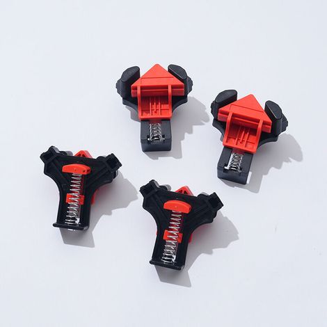 4 Pack Woodworking Corner Clamps Fixing Clamps Photo Clips Woodworking Tools Home Clips Quick Color Box (1/5)