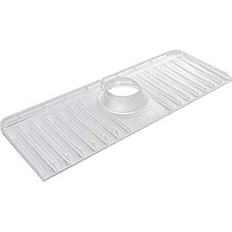 Protection anti-éclaboussures pour évier avec pente pour un drainage automatique - Tapis de robinetterie, porte-savon et porte-éponge (1/5)