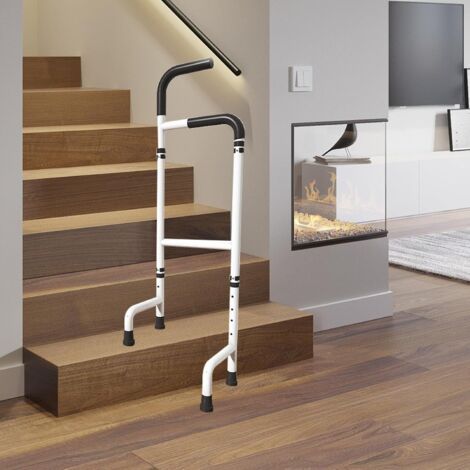 Neptune – Aide à la montée d'escalier aluminium réglable 76-117 cm – Capacité 136 kg – Poignée antidérapante – Support stable pour personnes âgées