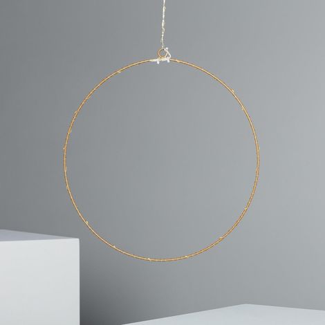 Aro con Guirnalda de Luces LED Hoop Dorado