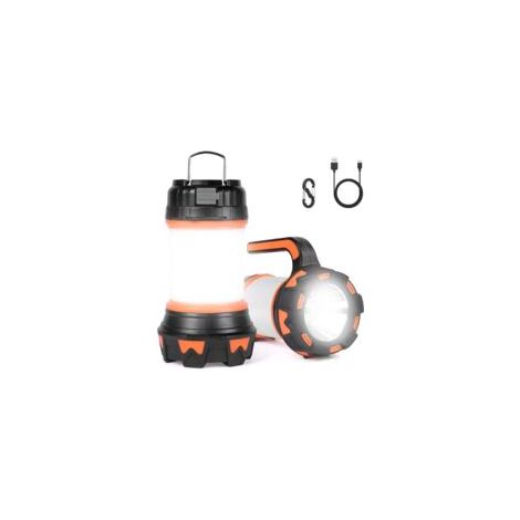 Lanterne LED Rechargeable, 1000 Lumens 4000mAh Lampe Camping 360°, Lampe Led Rechargeable Projecteur Portable, Ultra Puissante, Lampe de Camping 6 Modes, Câble USB Inclus, IPX4 Étanche (1/5)
