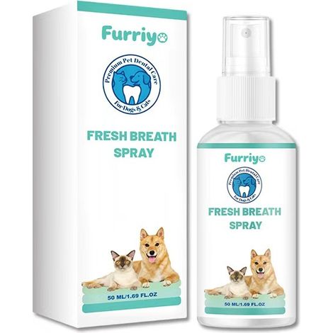 Furriyo Pet Oral Care Spray for cats and dogs: Cleans the mouth, freshens breath and eliminates bad breath. (1/5)