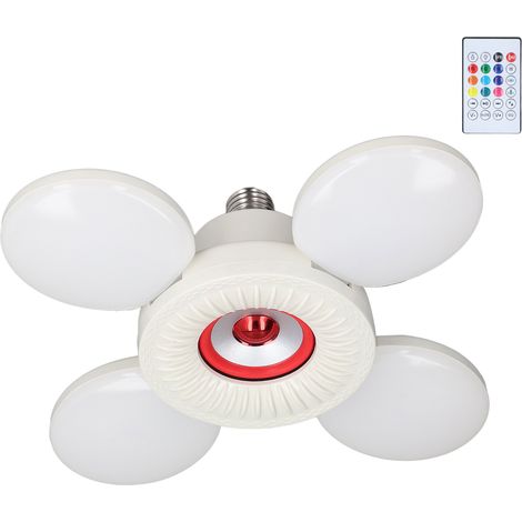 Ampoule enceinte RGB flexible, lumière musicale réglable pour sous-sols garages, 85V-265V, protection oculaire (1/5)