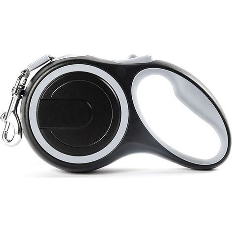 Laisse rétractable pour Chien 8M,Laisse Enrouleur pour Gros Chien,Laisse Chien Enrouleur,Laisse de Dressage Automatique pour Chien jusqu'à 110 lb/50 kg, Gris，Fonepro (1/5)