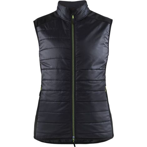 Gilet de travail sans manches matelassé femme 3864 Noir/Jaune fluo M (1/2)