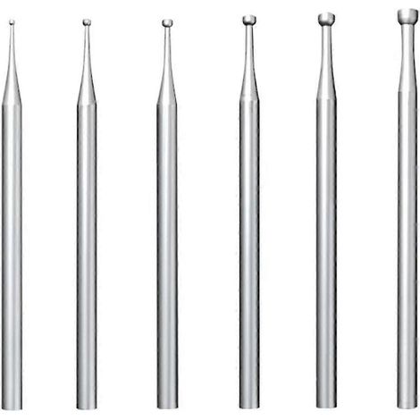 Lot de 6 fraises à godet rond - Tige de 3/32 pouce - Fraises pour la fabrication de bijoux - Embouts pour arrondir le fil (1/5)