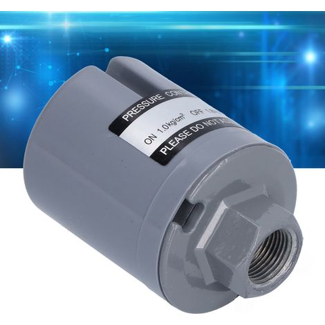 Automatischer Druckschalter für selbstansaugende Hauswasserpumpen, automatischer Schalter, einstellbare Wasserpumpe, grauer Druckregler (1/5)