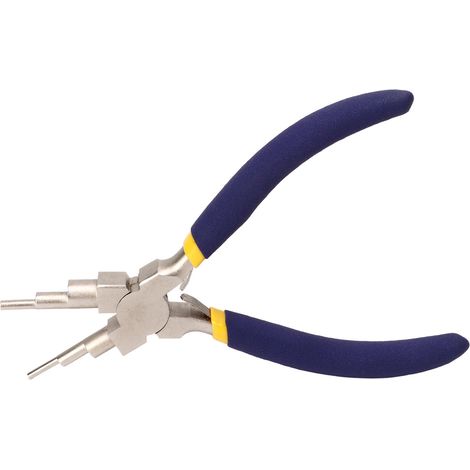 Pince à sertir en 6 étapes, poignée ergonomique multifonctionnelle, pince à cintrer le fil d'acier au carbone, idéale pour la fabrication de bijoux.