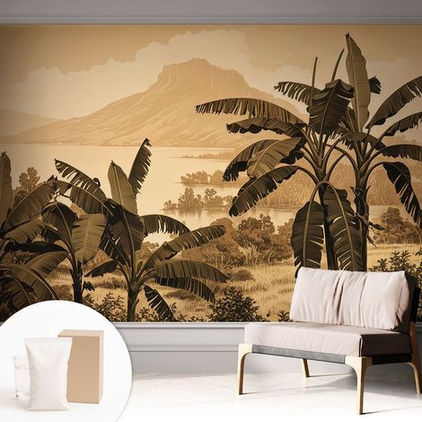 Carta Da Parati con design moderno - con motivi moderni - Fotomurali in TNT Soggiorno Camera De Letto Sala Ufficio panorama tropicale 312x219 cm (1/5)