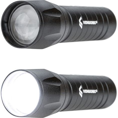 Torcia tattica a LED con zoom, faro COB ricaricabile tramite USB