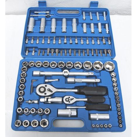 SET CHIAVI BUSSOLA CRICCHETTO CHIAVE INSERTI TORX BUSSOLE VALIGETTA 108 PZ M.2