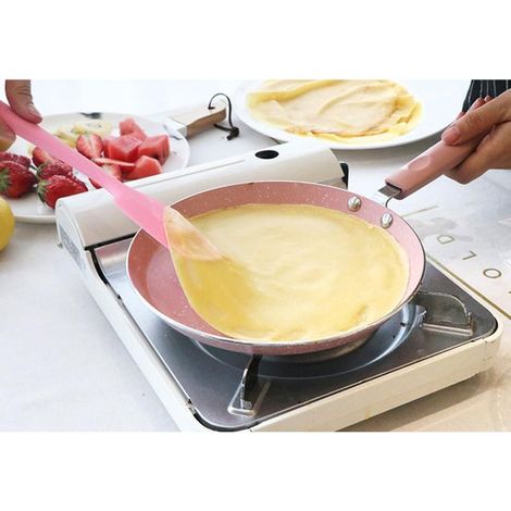 15 cm große, rosafarbene Crêpe- und Omelettpfanne aus Aluminium mit Antihaftbeschichtung – leichtes und kratzfestes Kochgeschirr (1/5)