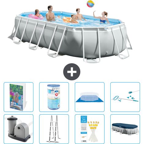 Prism Frame Pool Oval - 503x274x122 cm - 9-teilig S542