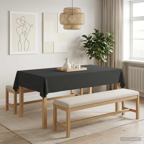 vidaXL Table Cloth 5 pcs Rectangular Dark Grey 110 x 180 cm (1/5)