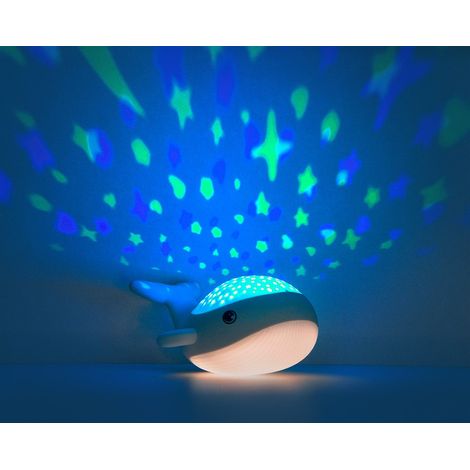 MegaLight LED Willy Whale Nachtlicht mit Sternprojektor und Akku