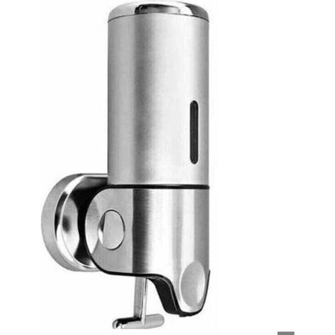 Pompe de douche murale, type perforé, distributeur de savon, distributeur de shampoing, réservoir de lotion/gel douche (1/5)