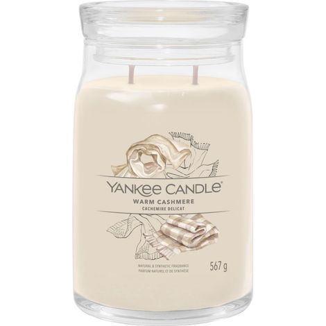 Cachemira Cálida - Vela Yankee Candle Signature - Vela grande con dos mechas - Novedad 2022