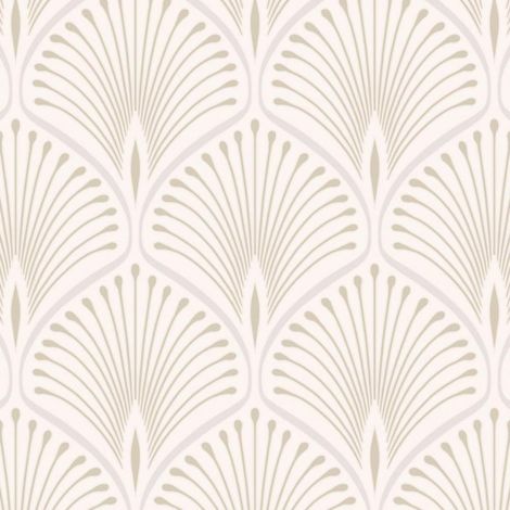 Grandeco Art Deco Fan Cream Gold Wallpaper Textured Paste The Wall Vinyl