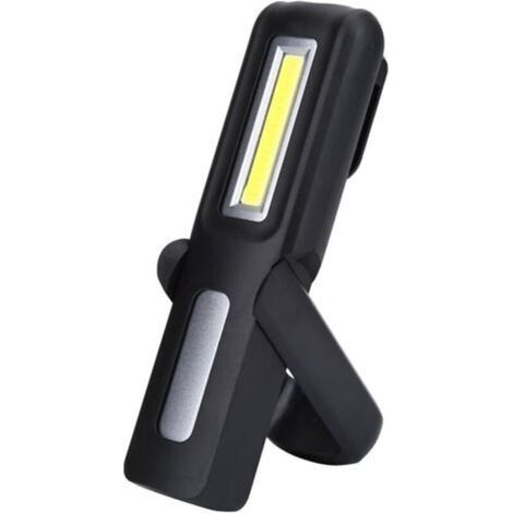 Vtizikl Baladeuse COB LED Lumière USB Rechargeable COB Lampe de Travail Lampe de Poche Multifonction avec Crochet Suspendu, Supports Magnétiques pour la Réparation Automatique, Camping, (1/5)