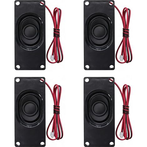 4 Pièces Haut-Parleurs Miniature 8 Ohms 3W avec Interface JST-PH2.0 2 Pins – pour Projets Arduino, Raspberry Pi, Ordinateurs, TV Et Autres Dispositifs Électroniques,Round Mini Speaker (1/5)