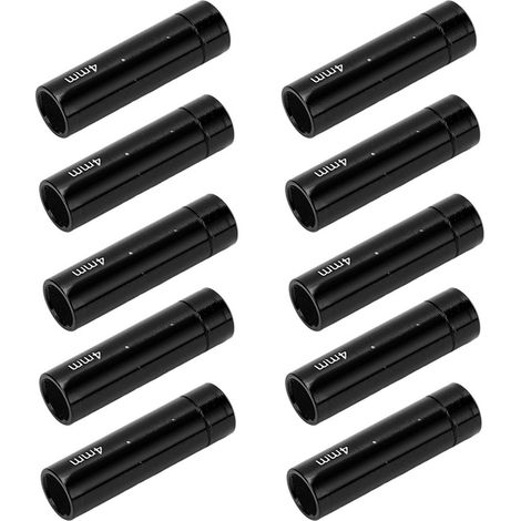Lot de 10 embouts de câble de dérailleur en alliage d'aluminium de 4 mm pour vélo de route et VTT, noirs. (1/5)