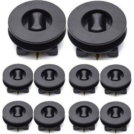 10pcs Noir Clip Tapis Voiture, Support De Tapis Voiture Pour Tapis Voiture Clips Fixation Antidrapants Pour Tapis Voiture,fixation En Plastique De (1/5)