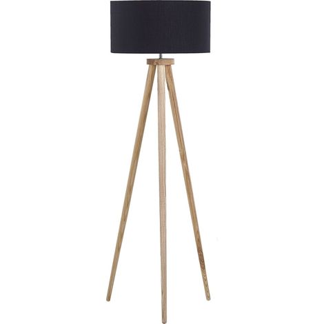 Stehlampe NITRA Eichenholz Schwarz (1/5)