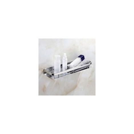 Serviteurs de Douche Étagère de Douche INOX SUS304 Étagère Salle de Bain Murale Panier de Douche Rectangulaire Chrome (1/5)
