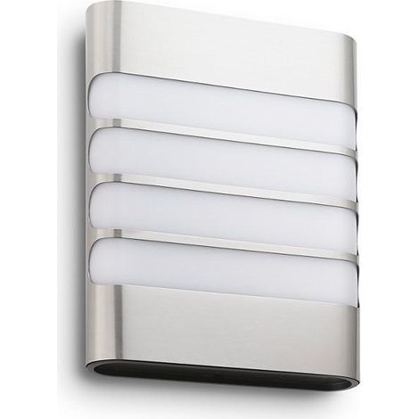 Philips RACCOON Applique murale extérieure LED 1x4W, 20x16x7 - IP44 - Inox (1/4)