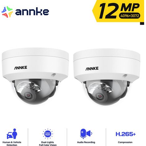 ANNKE 12MP Cámara de seguridad exterior visión nocturna a color acceso remoto detección de movimiento (1/5)