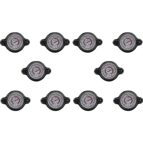 10 bouchons de radiateur haute pression avec manomètre, bouchon de radiateur 1,8 bar 25,6 psi pour -- (1/5)