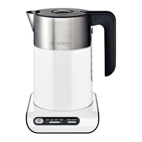 Bosch TWK8611P tetera eléctrica 1,5 L 2400 W Antracita, Acero inoxidable, Blanco