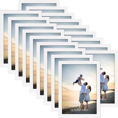 EYMPEU Bilderrahmen 13x18 CM 18er-Set, Weiß, Wand Tisch Galerie Collage (1/5)
